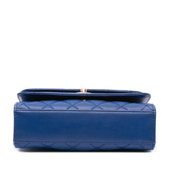 CC Quilted Calfskin Triple Flap