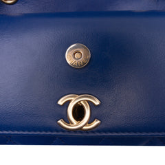 CC Quilted Calfskin Triple Flap