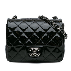 Mini Square Classic Patent Single Flap