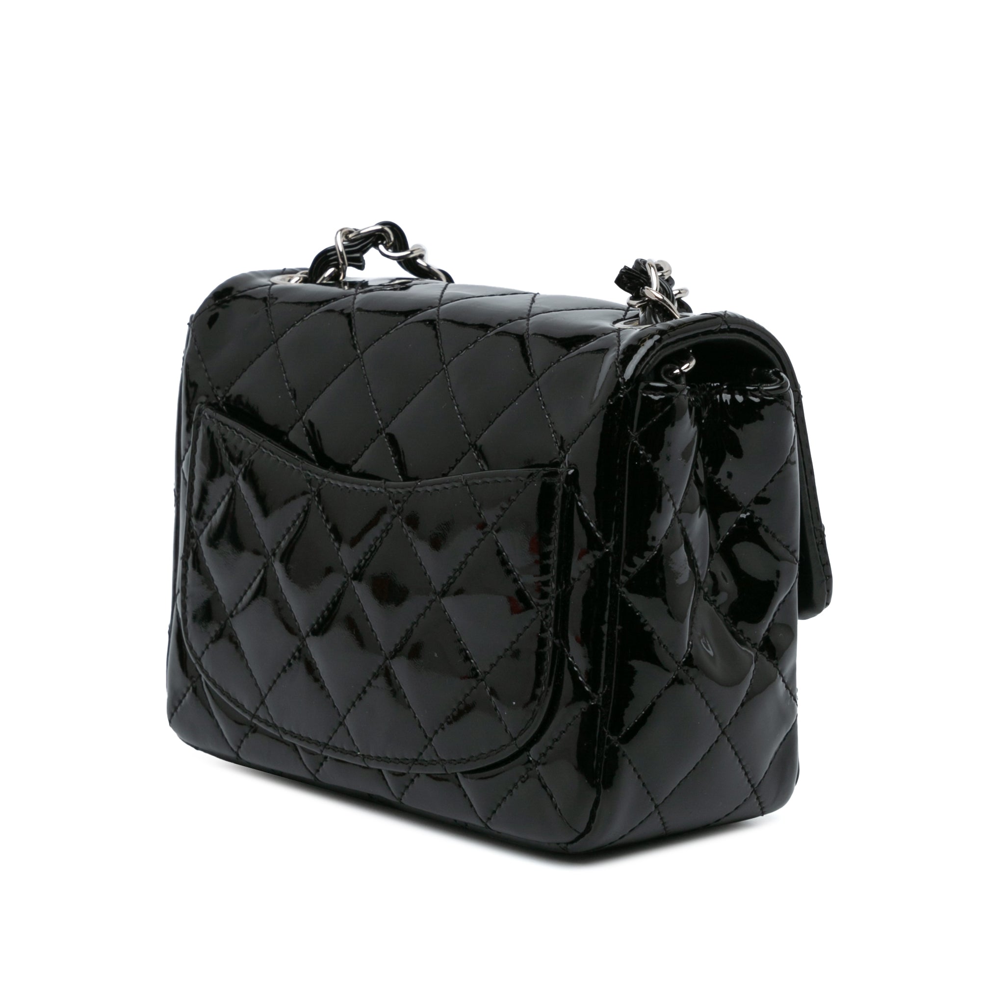 Mini Square Classic Patent Single Flap