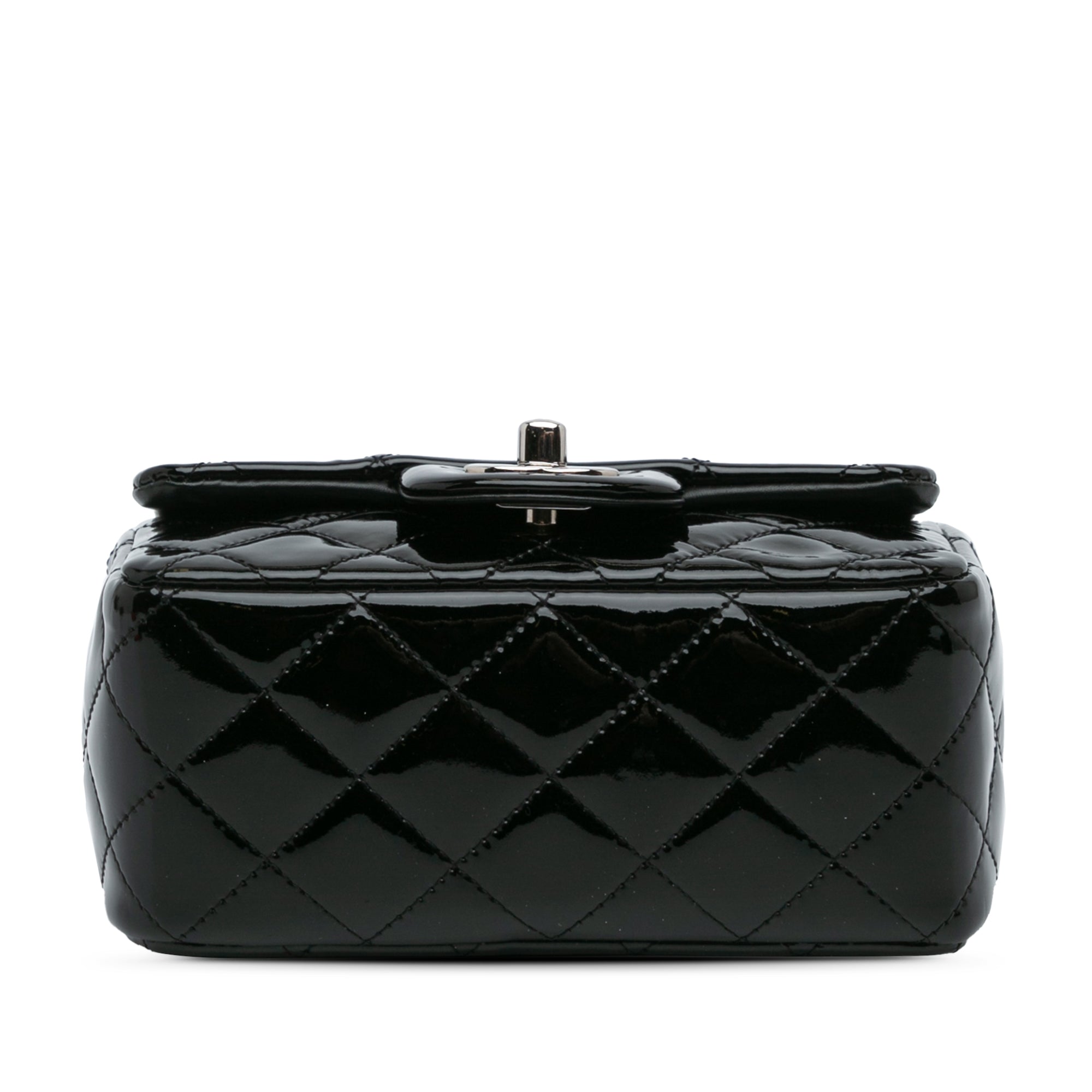 Mini Square Classic Patent Single Flap