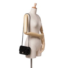 Mini Square Classic Patent Single Flap