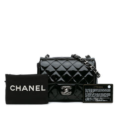 Mini Square Classic Patent Single Flap