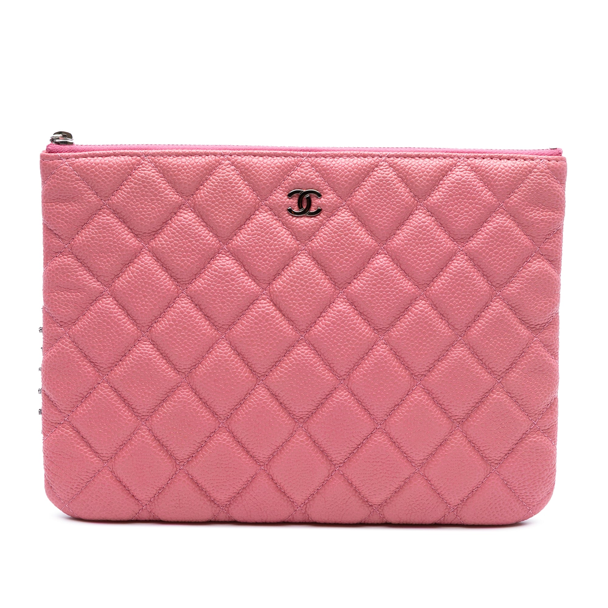 Small Quilted Caviar O Case Clutch