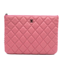 Small Quilted Caviar O Case Clutch