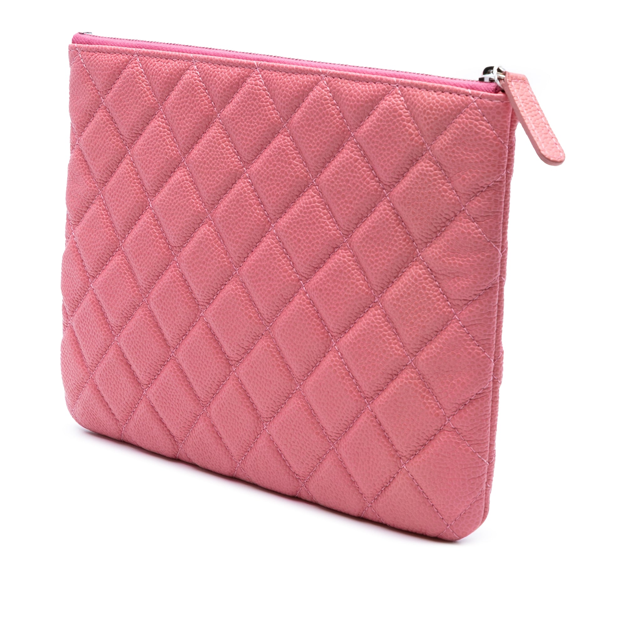 Small Quilted Caviar O Case Clutch