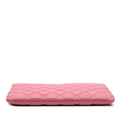 Small Quilted Caviar O Case Clutch