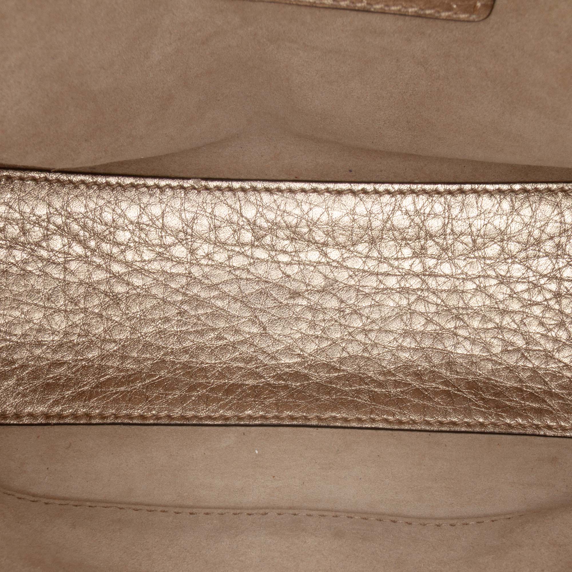 Small Metallic Grained Calfskin Cannage Supple Lady Dior