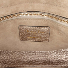 Small Metallic Grained Calfskin Cannage Supple Lady Dior