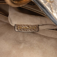 Small Metallic Grained Calfskin Cannage Supple Lady Dior