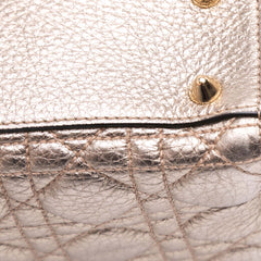 Small Metallic Grained Calfskin Cannage Supple Lady Dior