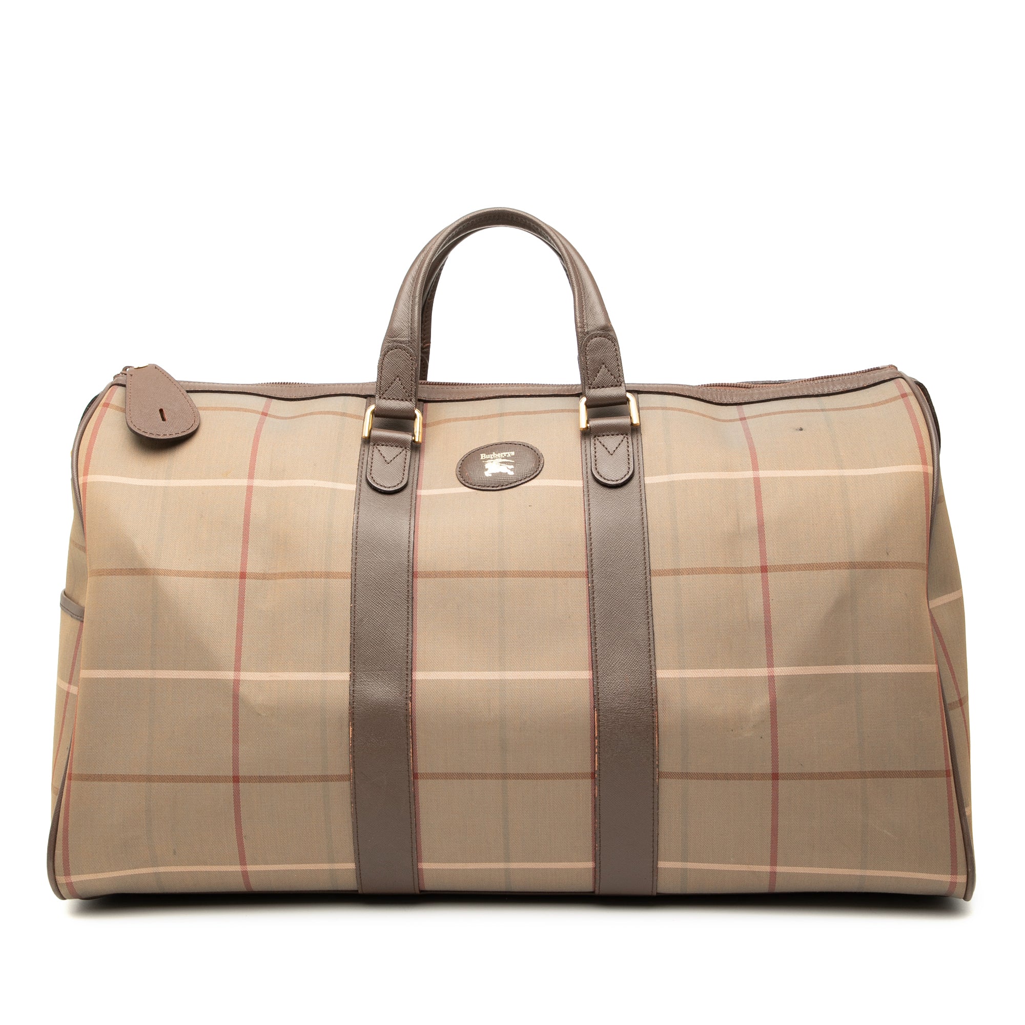 Vintage Check Canvas Travel Bag
