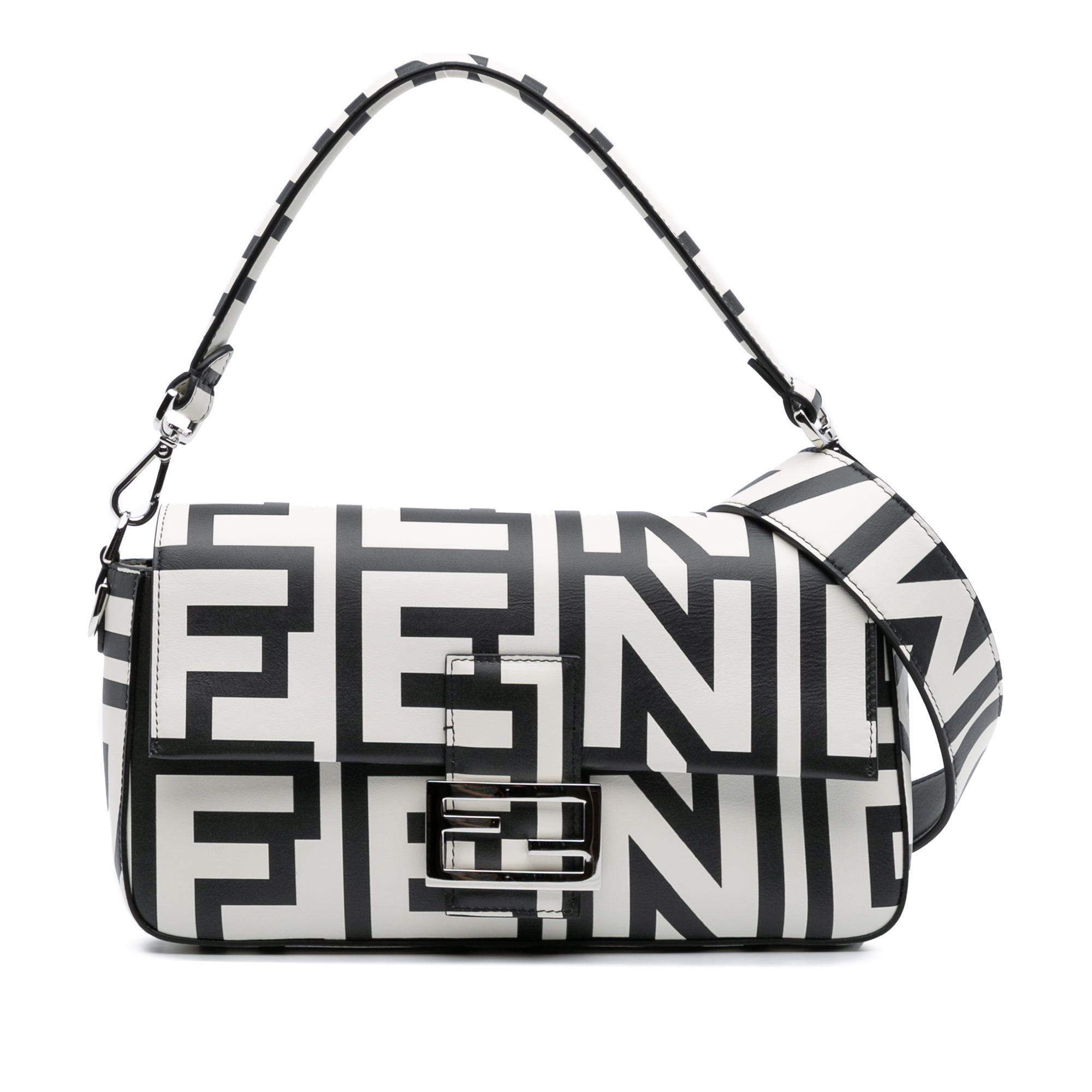 Marc Jacobs Nappa Vitello King Logo Print Baguette Satchel