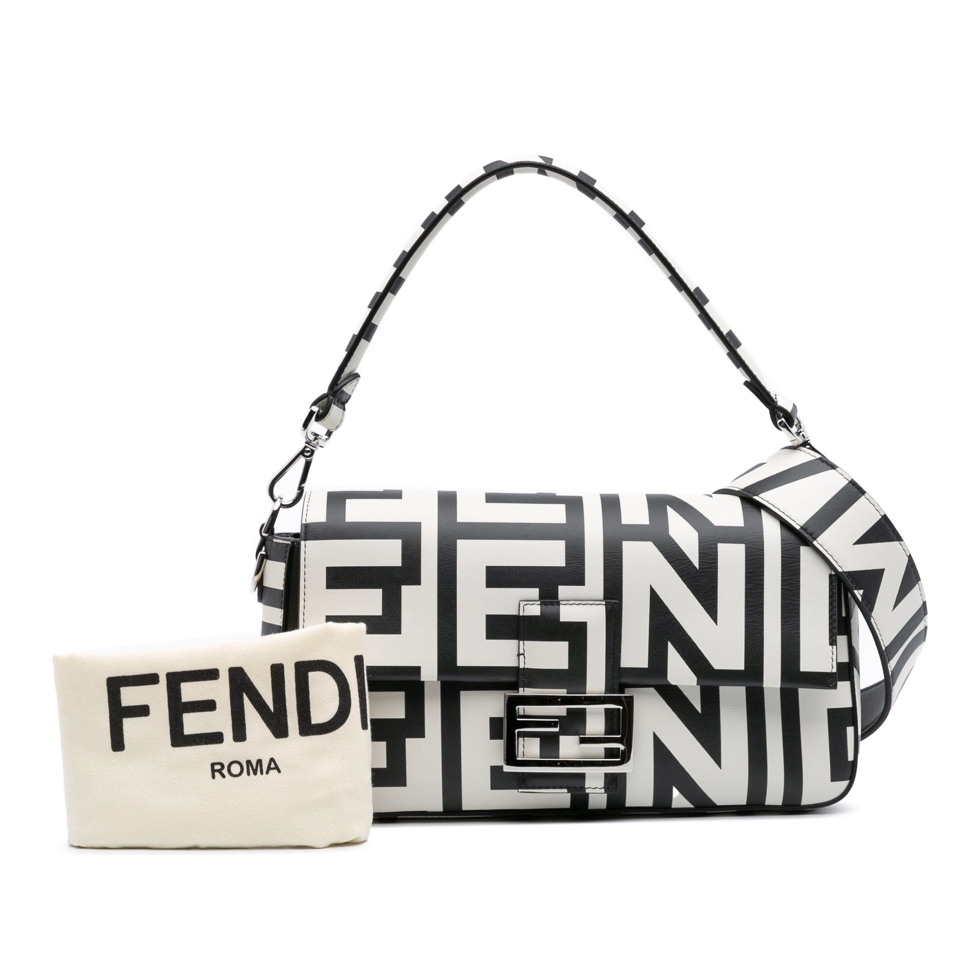Marc Jacobs Nappa Vitello King Logo Print Baguette Satchel