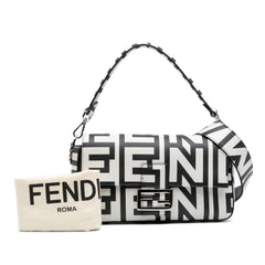 Marc Jacobs Nappa Vitello King Logo Print Baguette Satchel