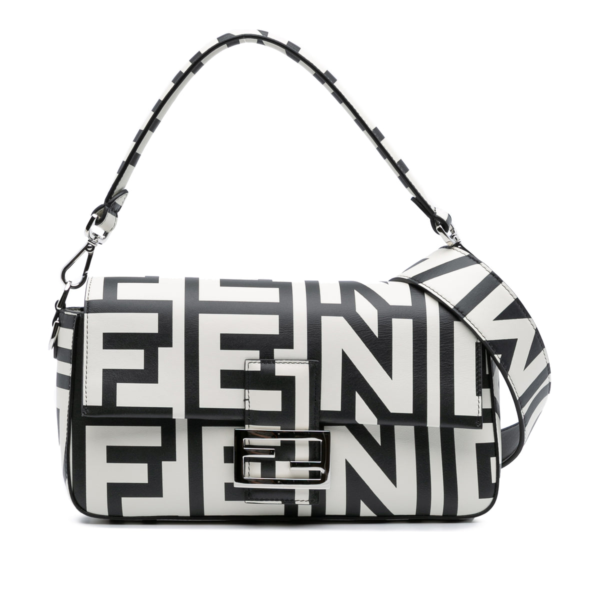 Marc Jacobs Nappa Vitello King Logo Print Baguette Satchel