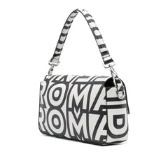 Marc Jacobs Nappa Vitello King Logo Print Baguette Satchel