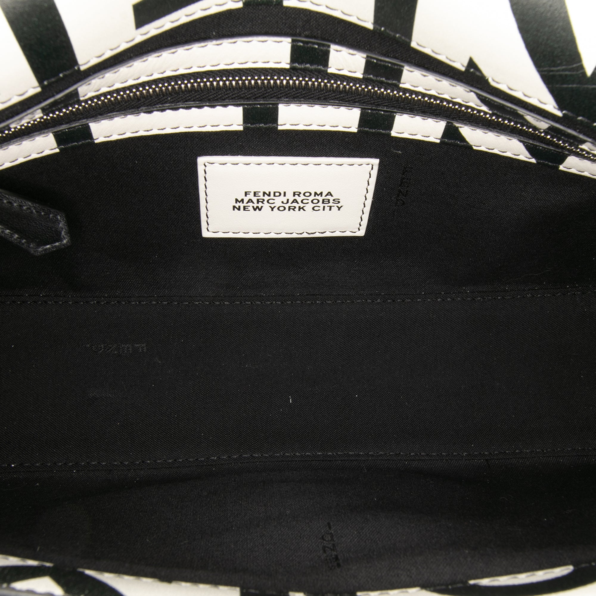 Marc Jacobs Nappa Vitello King Logo Print Baguette Satchel