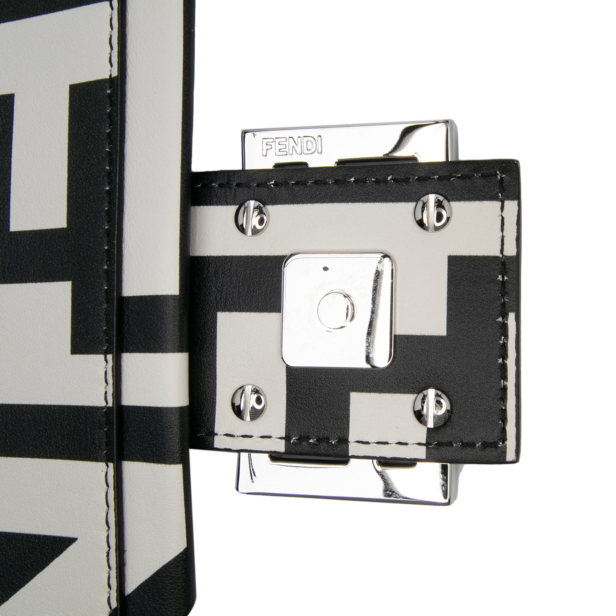 Marc Jacobs Nappa Vitello King Logo Print Baguette Satchel