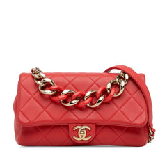 Small Lambskin Elegant Chain Single Flap