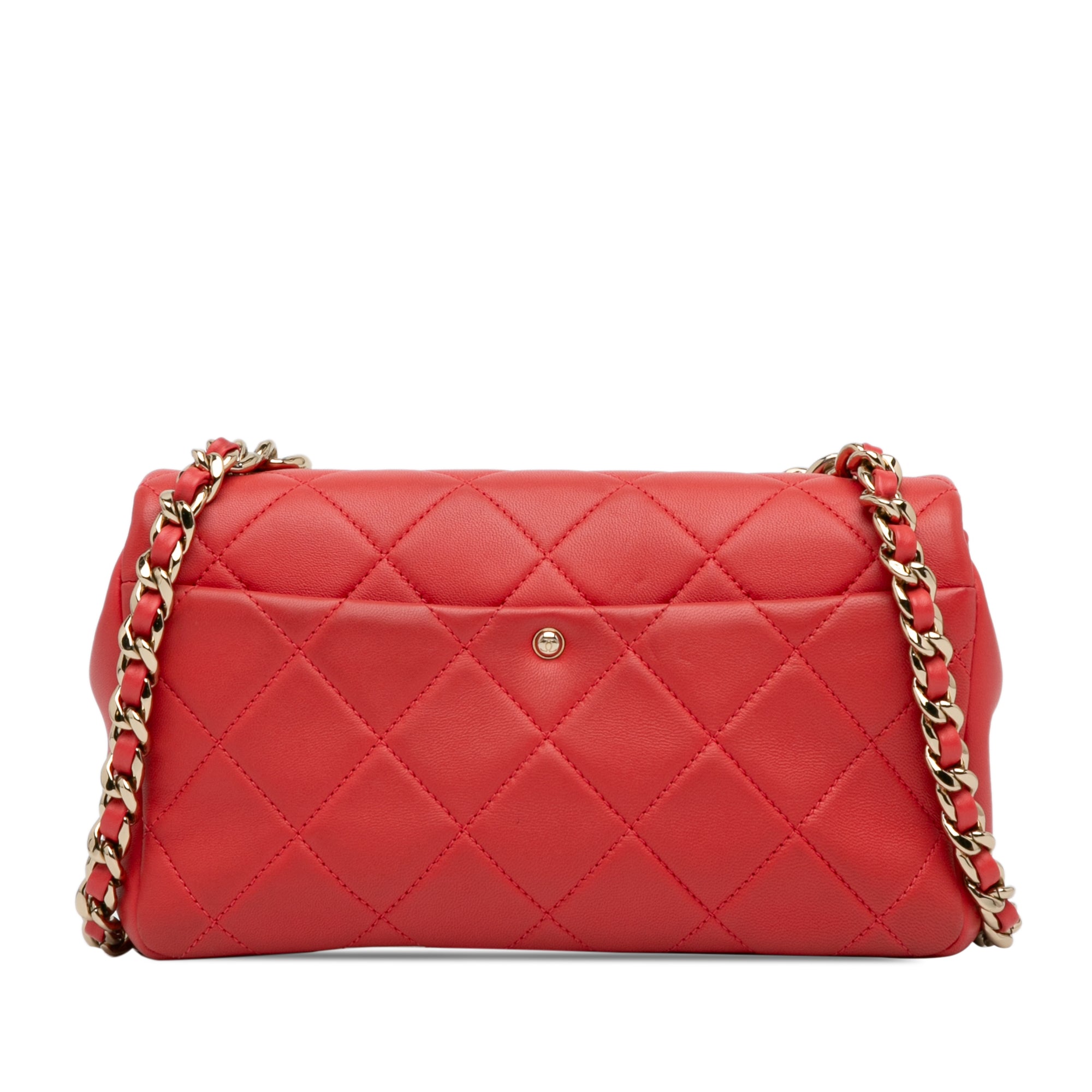 Small Lambskin Elegant Chain Single Flap