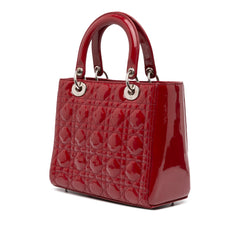 Medium Patent Cannage Lady Dior