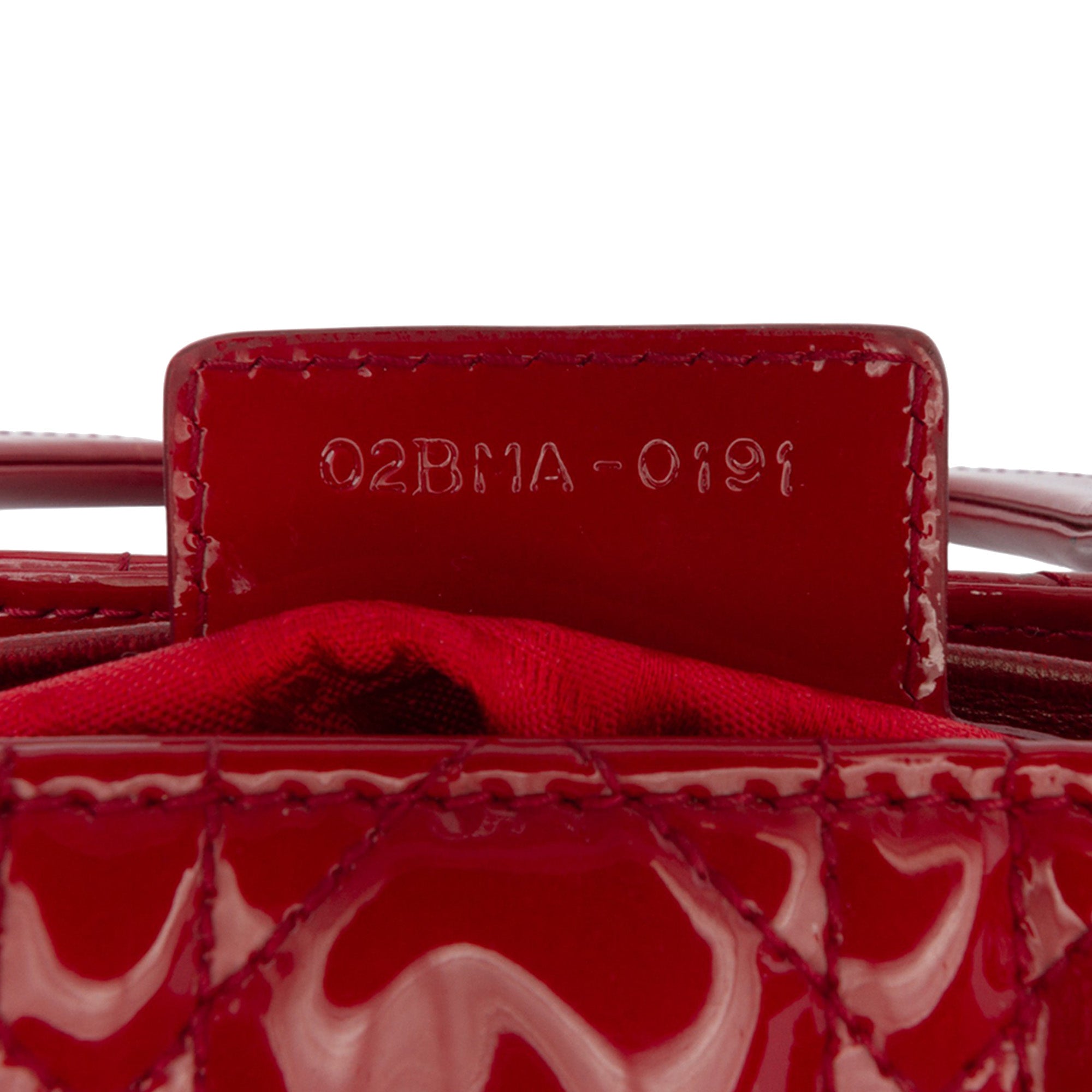 Medium Patent Cannage Lady Dior