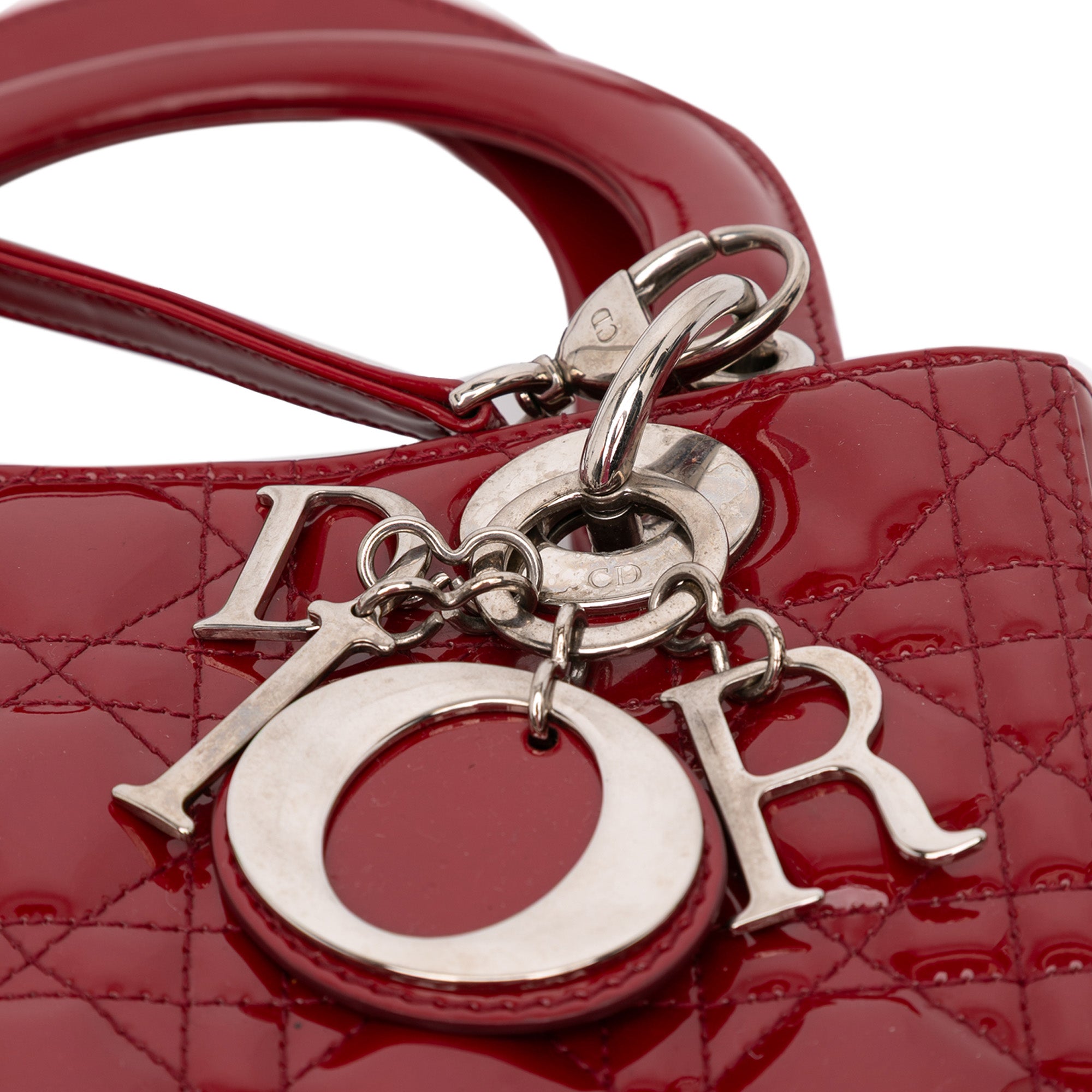 Medium Patent Cannage Lady Dior