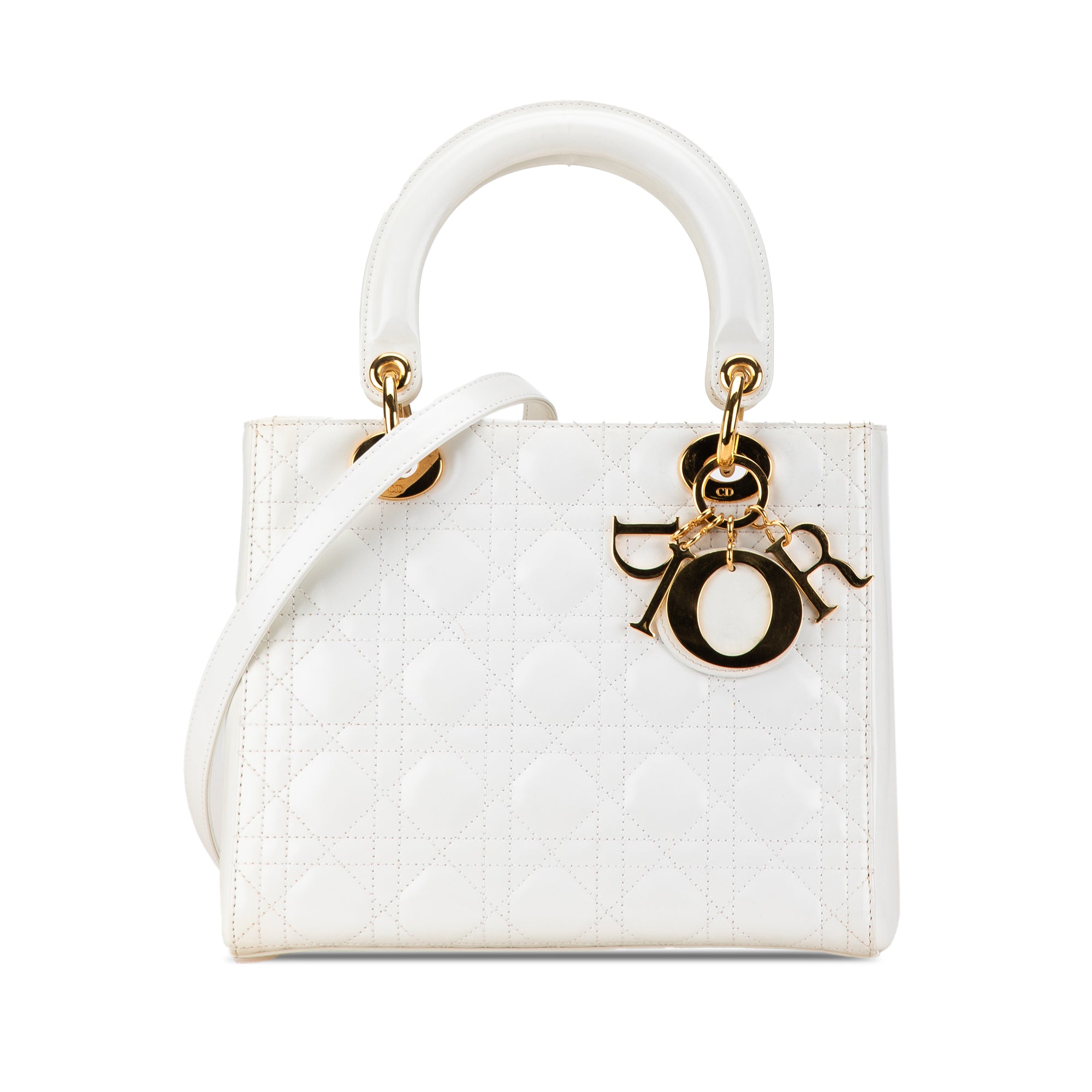 Medium Patent Cannage Lady Dior