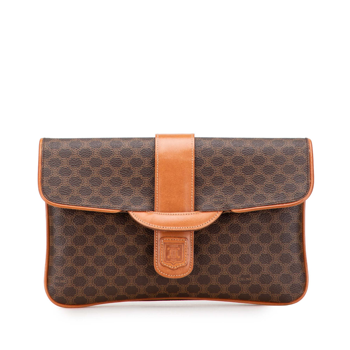 Macadam Coated Canvas Clutch