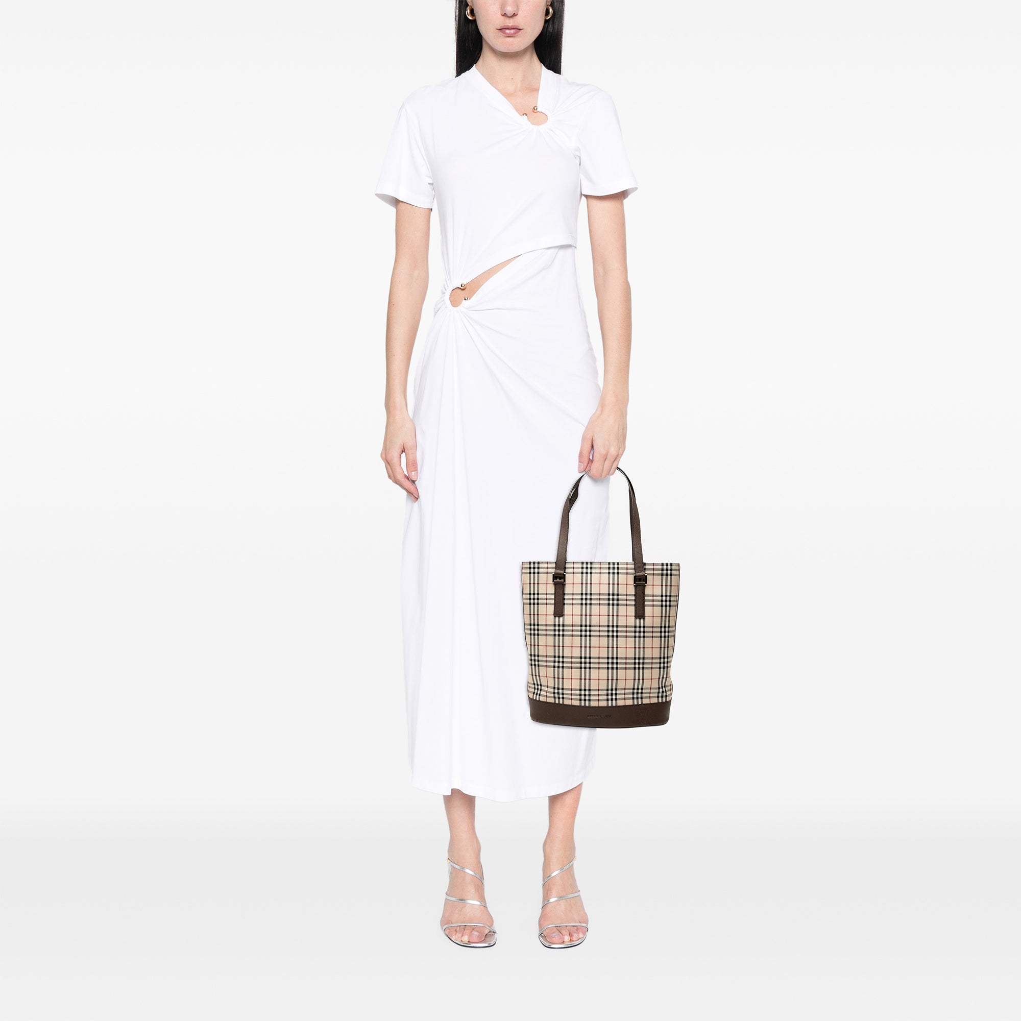 House Check Canvas Tote