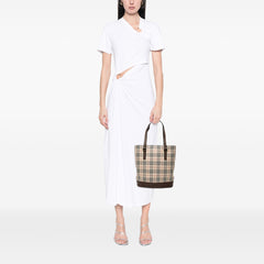 House Check Canvas Tote