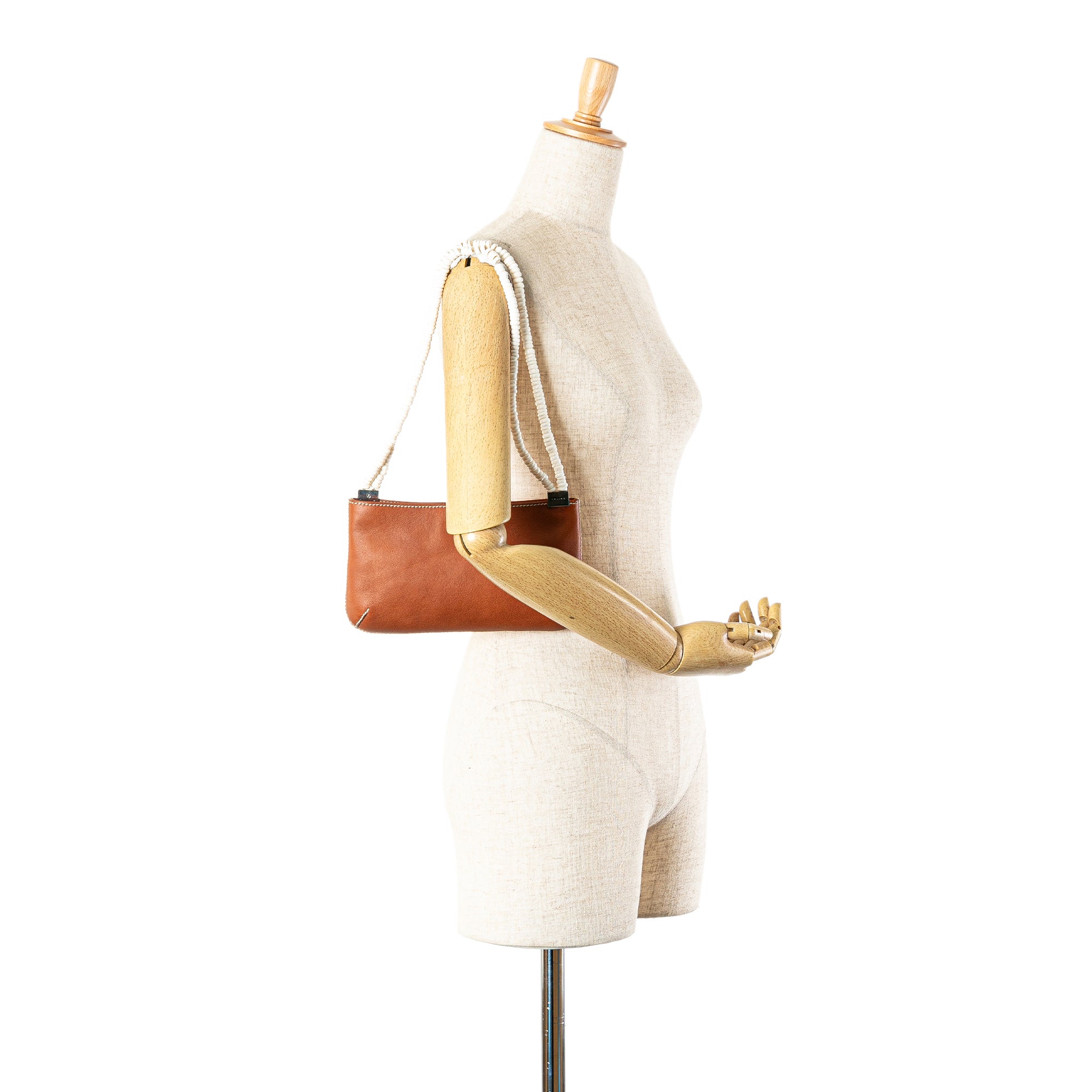 Calfskin Shell Strap Shoulder Bag