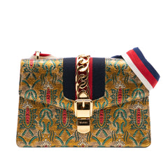 Small Canvas Brocade Sylvie Satchel