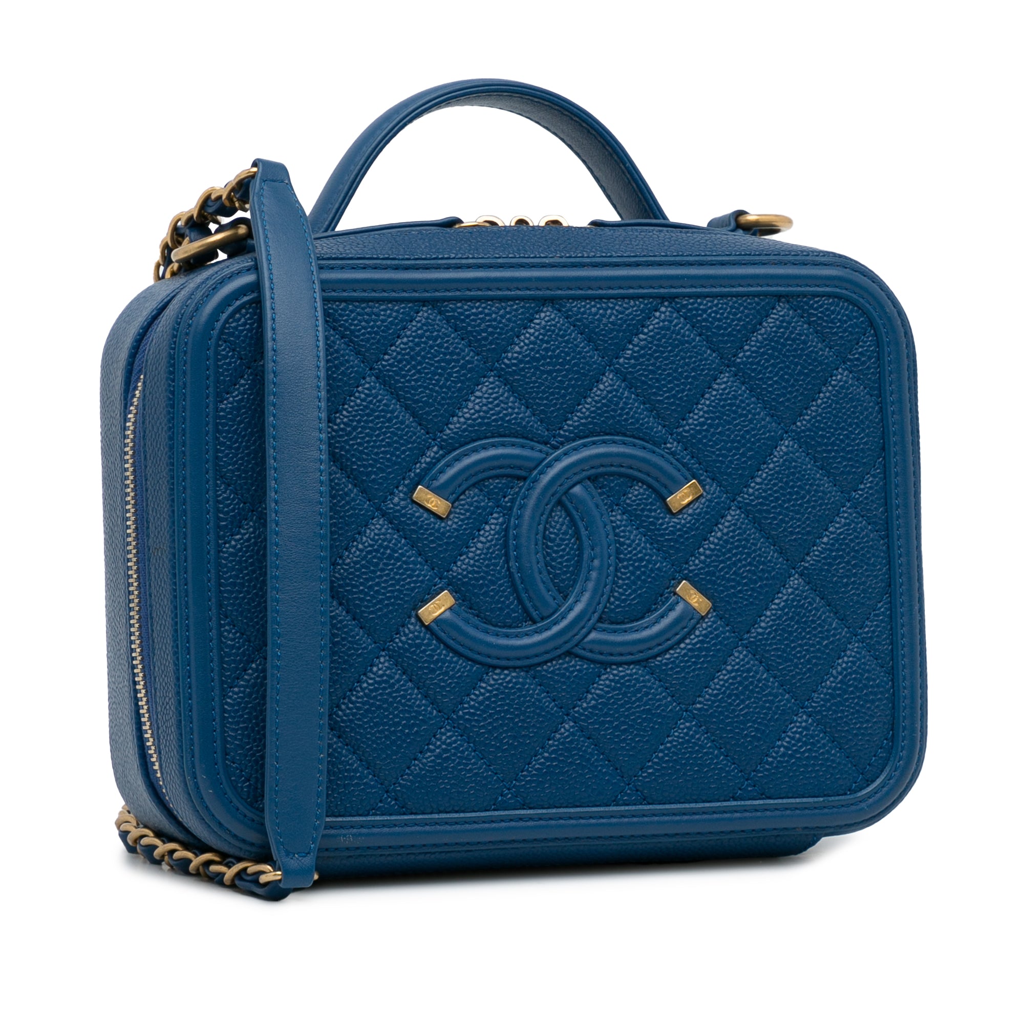 Medium CC Filigree Caviar Vanity Case_1