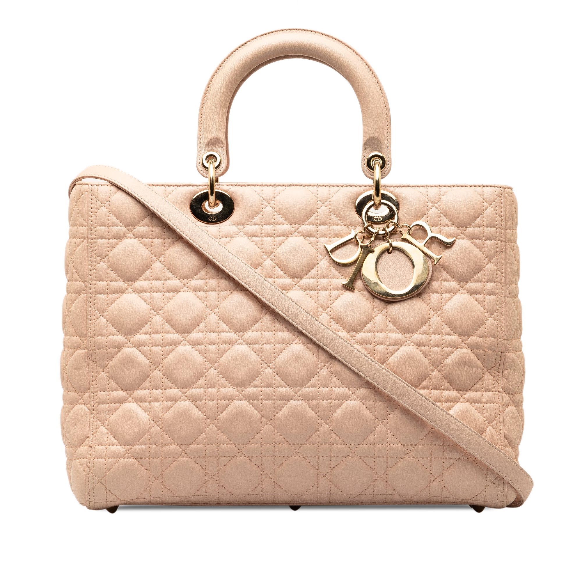 Large Lambskin Cannage Lady Dior