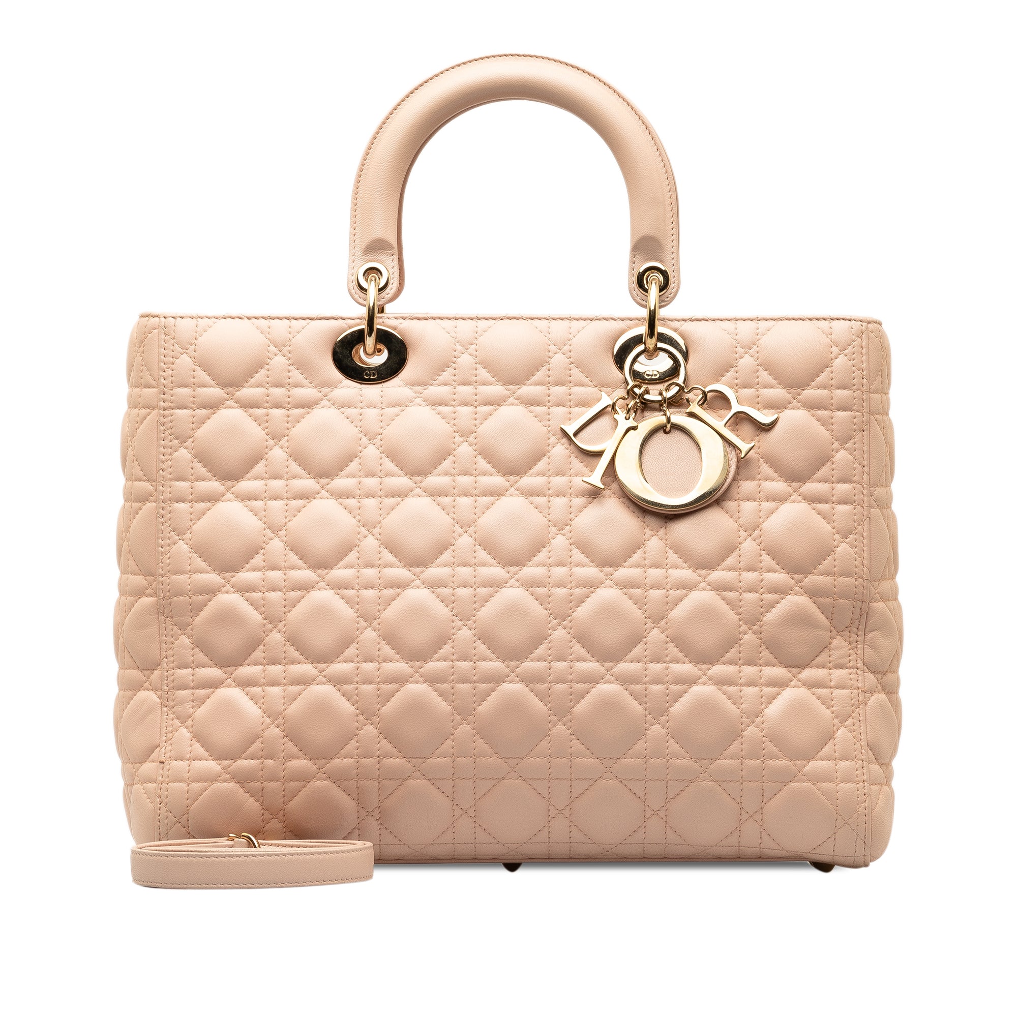 Large Lambskin Cannage Lady Dior