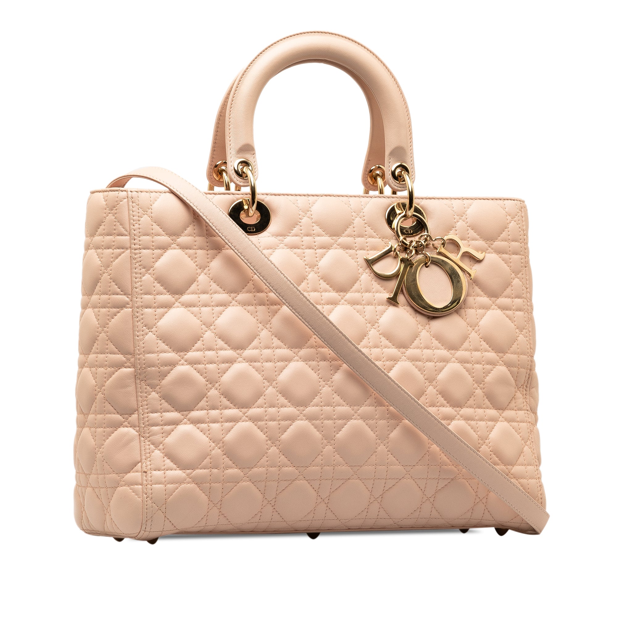 Large Lambskin Cannage Lady Dior