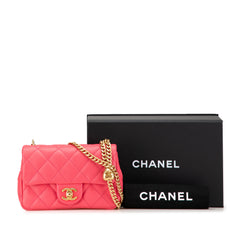 Mini Quilted Caviar Sweetheart Flap