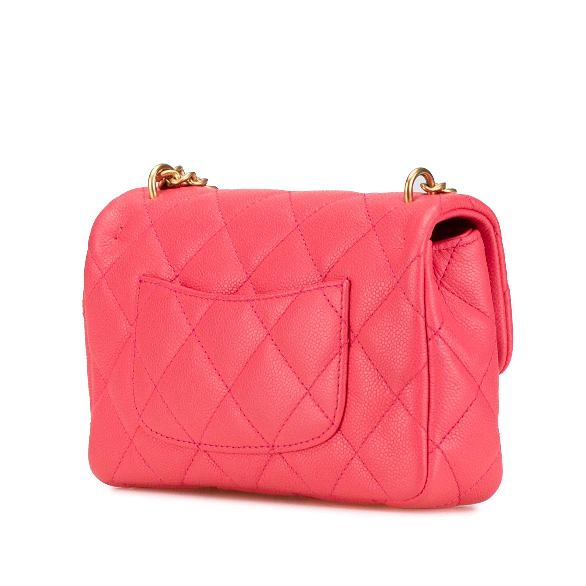 Mini Quilted Caviar Sweetheart Flap