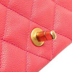Mini Quilted Caviar Sweetheart Flap