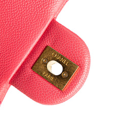 Mini Quilted Caviar Sweetheart Flap