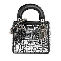 Mini Smooth Calfskin Embroidered Mosaic of Mirrors Lady Dior