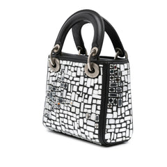 Mini Smooth Calfskin Embroidered Mosaic of Mirrors Lady Dior