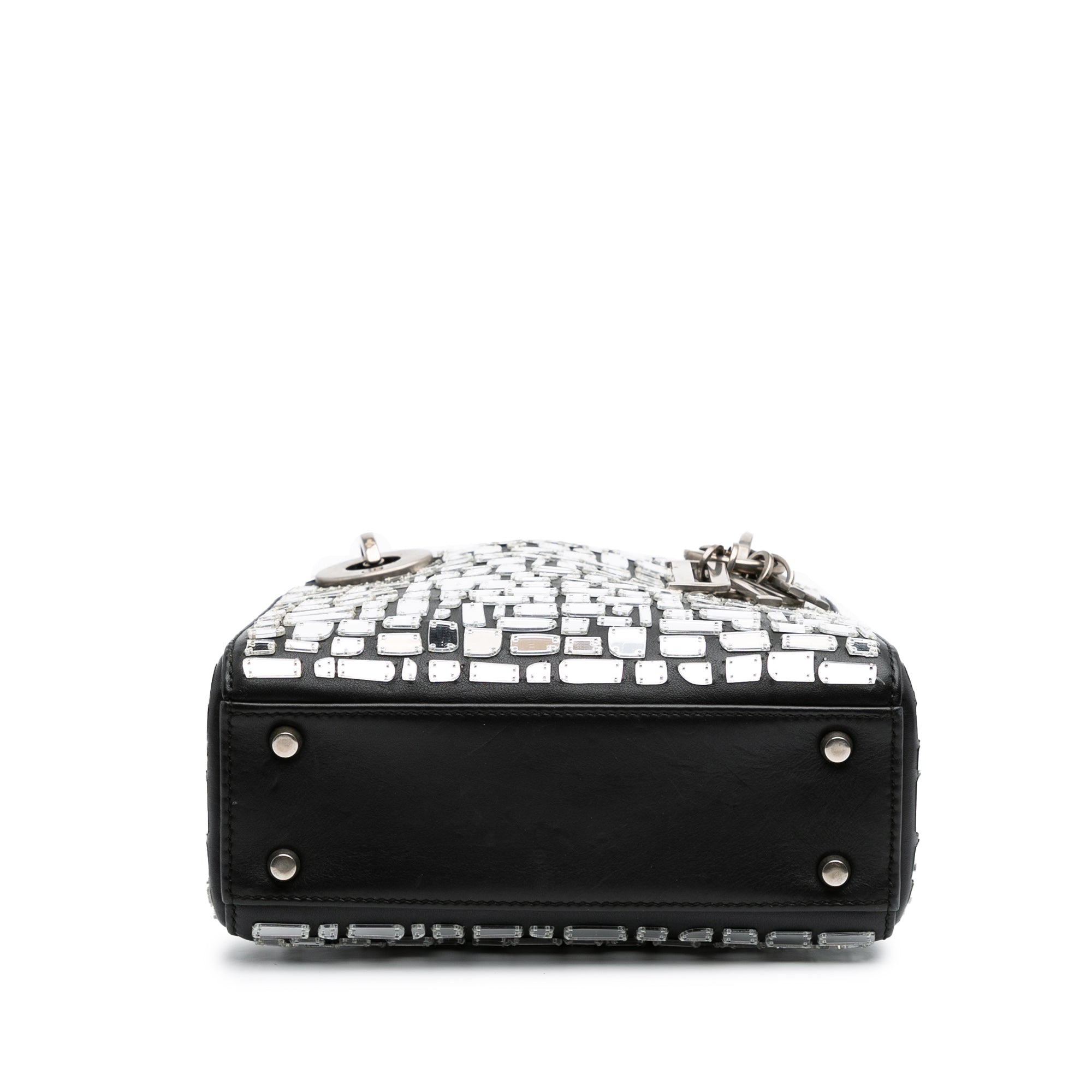 Mini Smooth Calfskin Embroidered Mosaic of Mirrors Lady Dior