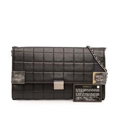 Quilted Lambskin Chocolate Bar Shoulder Bag