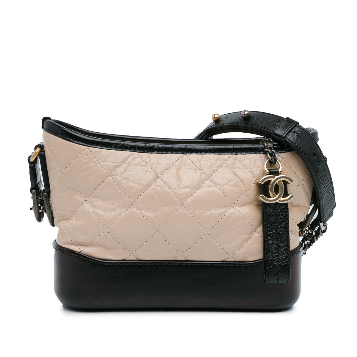 Small Aged Calfskin Gabrielle Hobo