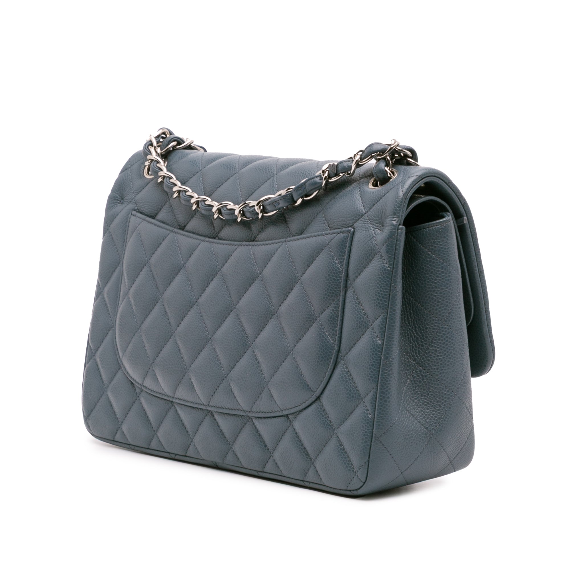 Jumbo Classic Caviar Double Flap