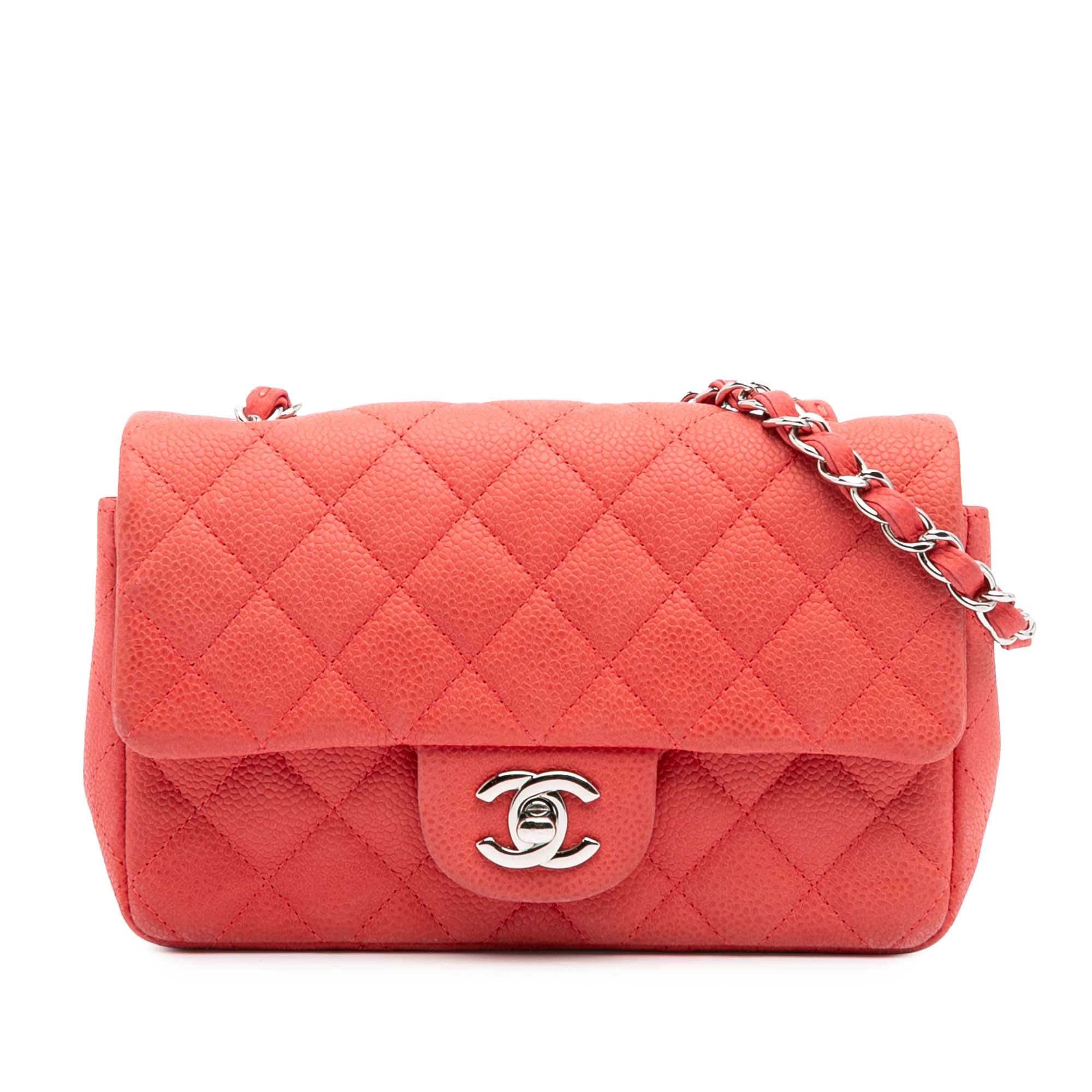 Mini Rectangular Classic Caviar Single Flap
