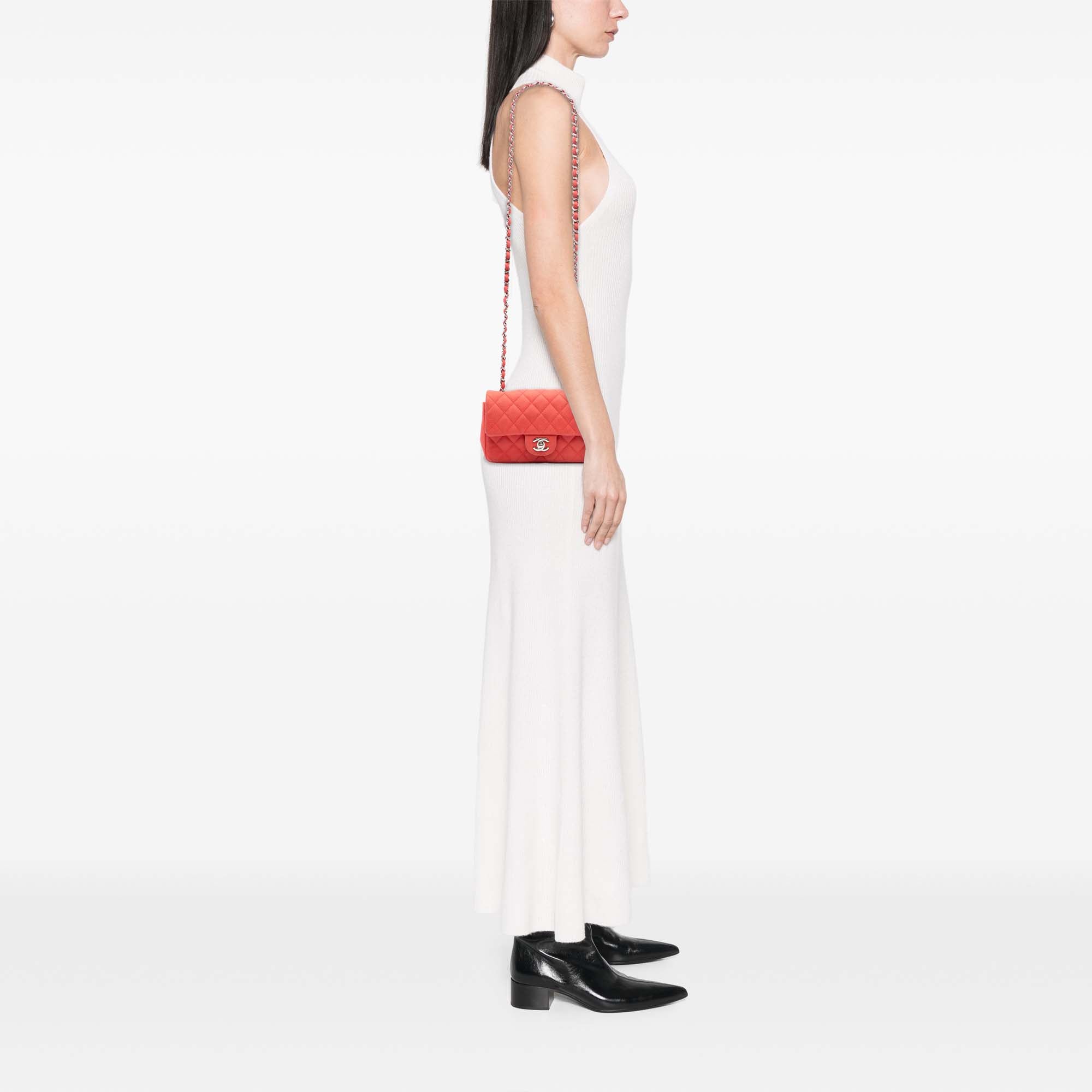 Mini Rectangular Classic Caviar Single Flap